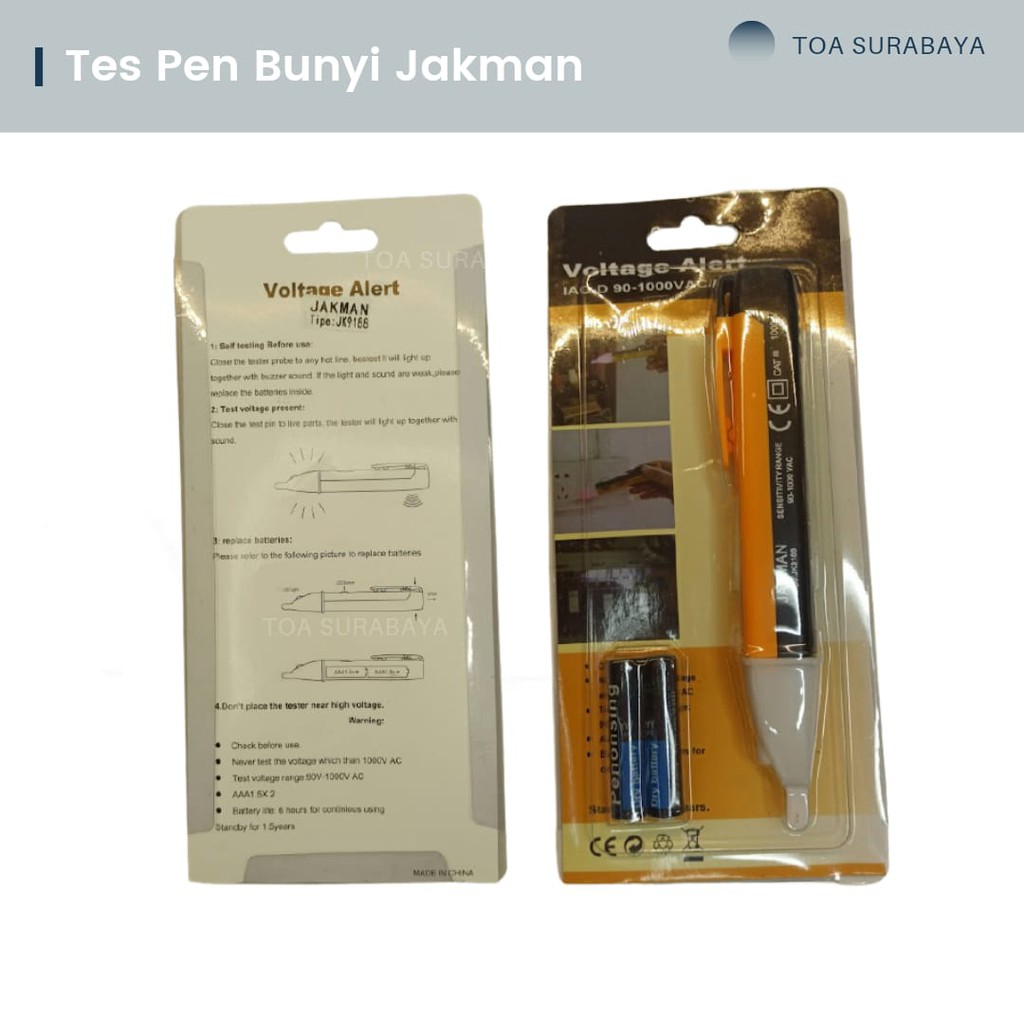 Tespen Bunyi Jakman / Voltage Tester Pen Tespen Sensor Detektor