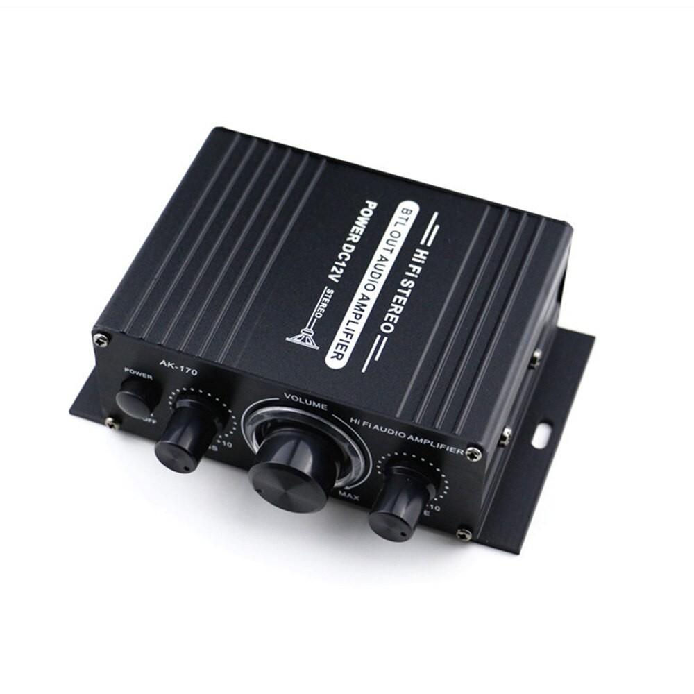 HiFi Mini Stereo Car Amplifier Treble Bass Booster ANENG - AK170