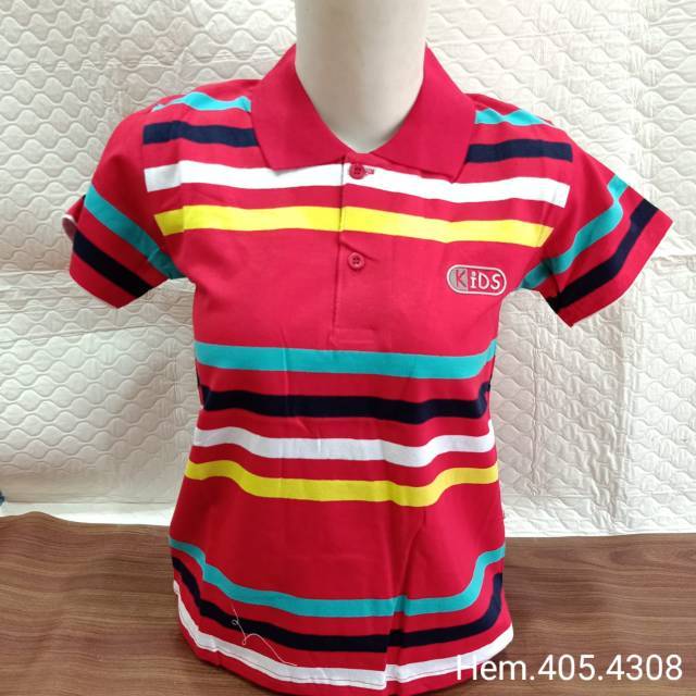 Baju hem anak cowok 2-12 thn katun strech warna warni / Polo shirt / T-shirt anak laki Premium