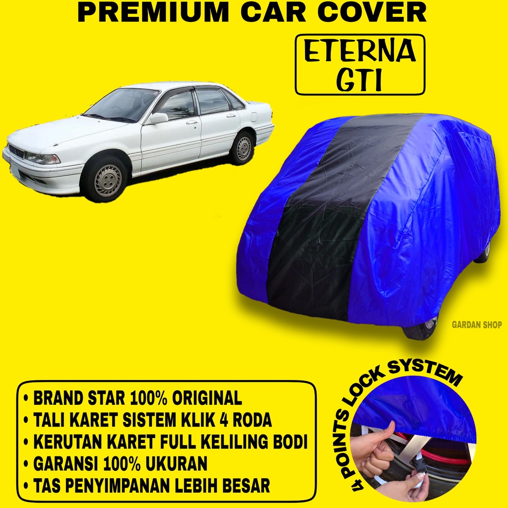 Body Cover ETERNA GTI BIRU HITAM Penutup Bodi Mobil Eterna Gti Waterproof PREMIUM