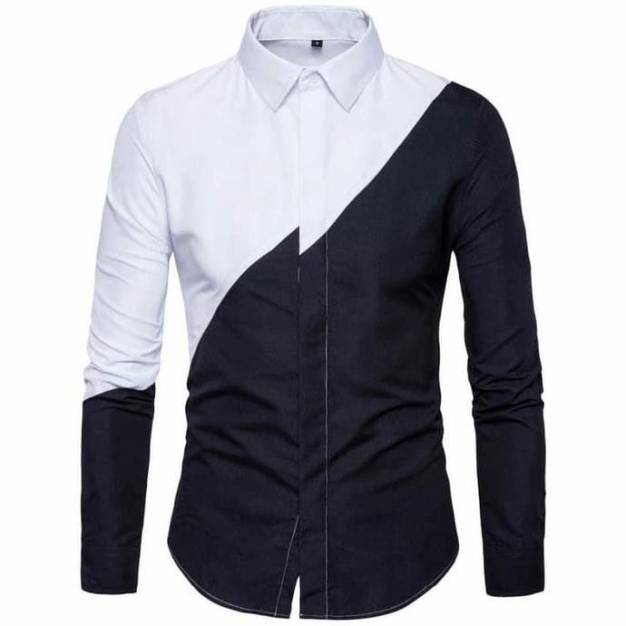 LIMITED EDITION Simon White Kemeja Pria Style slim fit Casual Kemeja Cowok Terbaru LIMITED EDITION