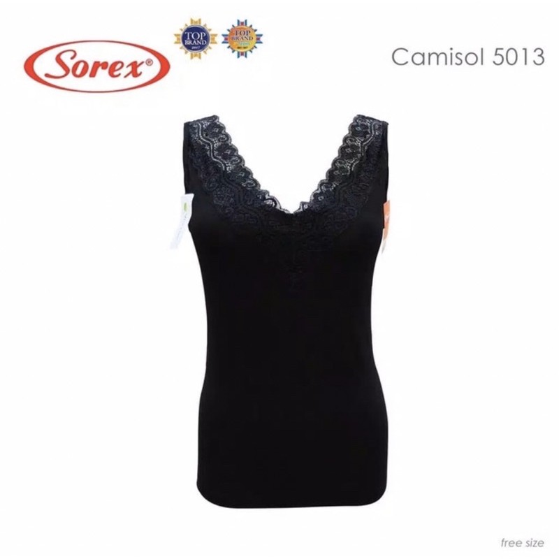 Camisol | Tanktop V-Neck Renda SOREX 5013 Freesize