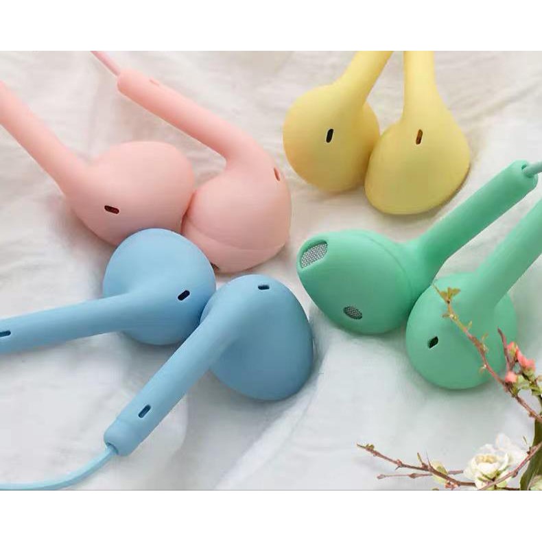 Handsfree U19 and HF Sony Headphone Headset Earphone Bass Macaroon Pastel Color Modist Modern Simple Style