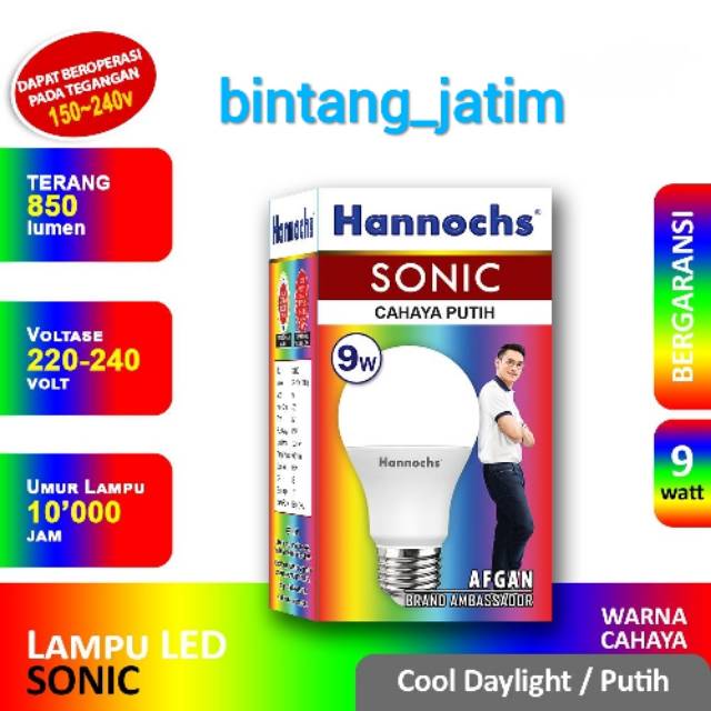 lampu led murah 9w/ bohlam led murah bagus/ hannochs