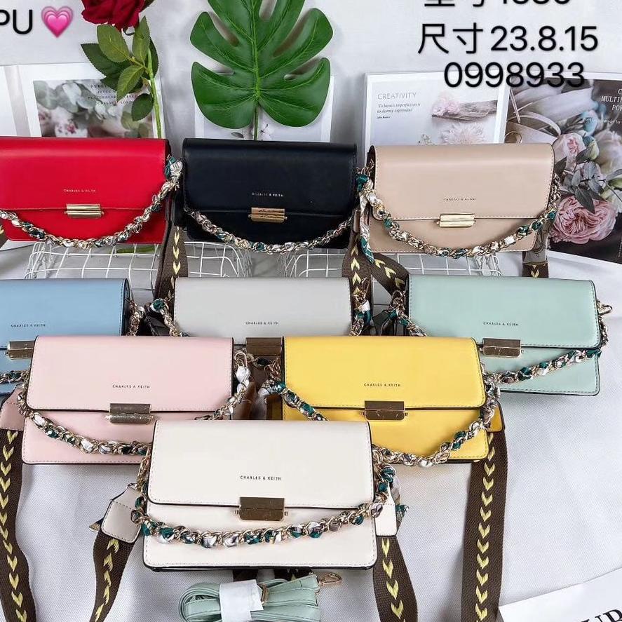 ♬ TAS FASHION WANITA SELEMPANG IMPORT PREMIUM 1386 - 23cm 3 tali Slempang Nikita Bags CK ♜