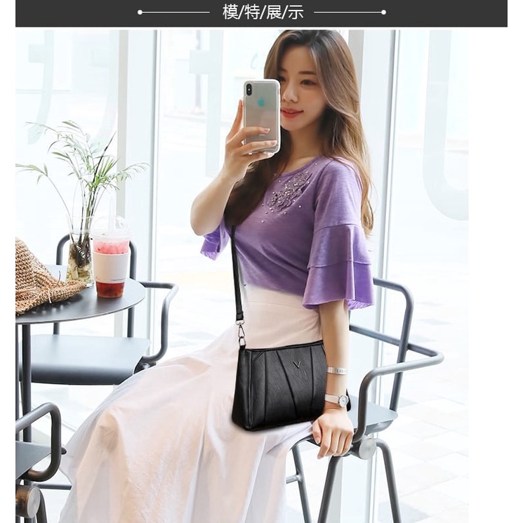 BJ81968 - BLACK - TAS SLEMPANG POLOS SIMPLE KECIL CROSSBODY WANITA FASHION IMPORT MODIS ELEGAN TERMURAH TERLARIS TERBARU BAGSTORE JAKARTA TAS BATAM GT1968