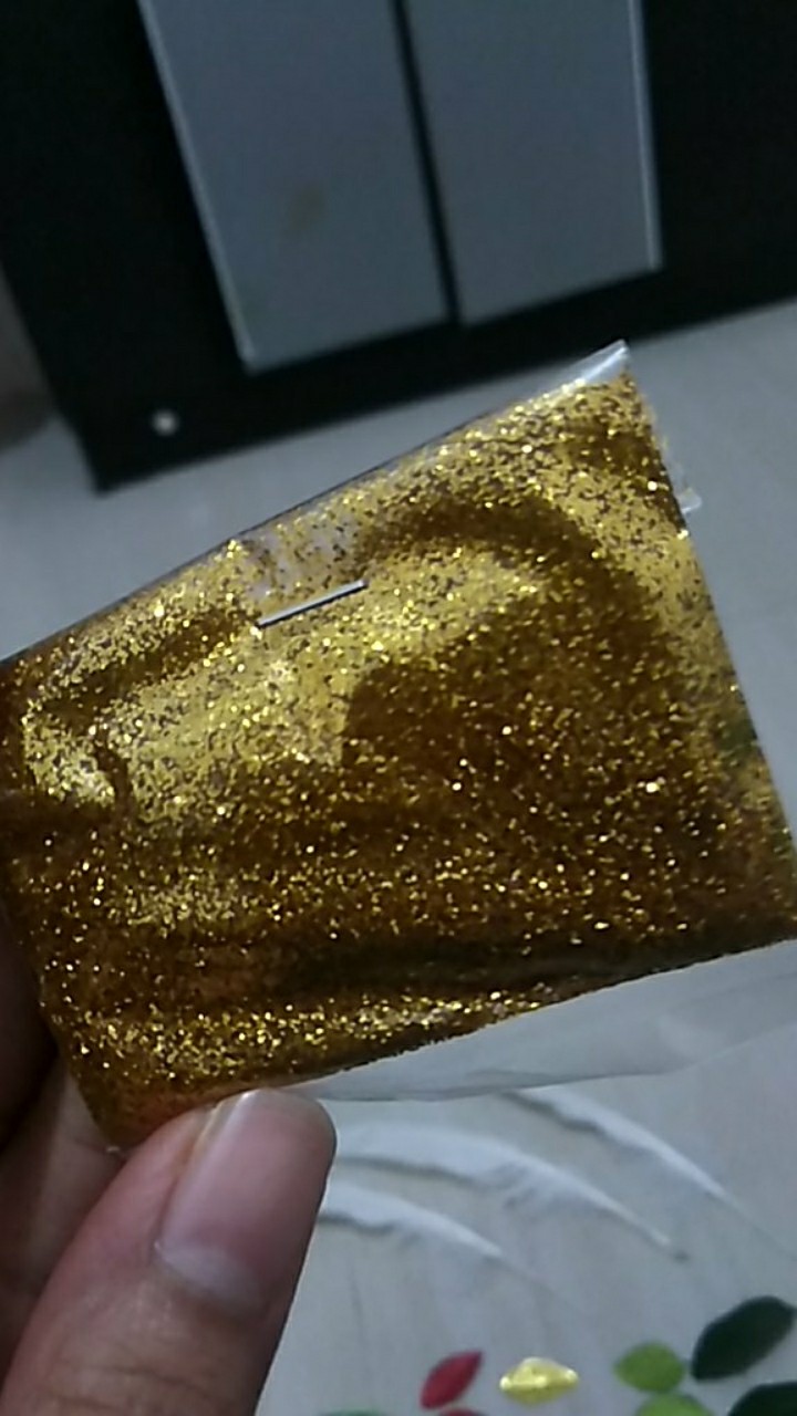 Bubuk Gliter Warna Emas Bahan Mahar Dan Craft