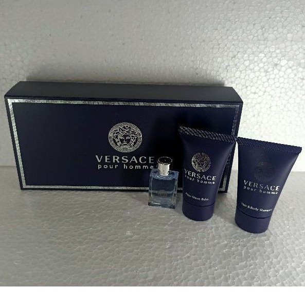 Mini Kit / Gift Set Miniatur Parfum OriginaL Versace Pour Homme EDT For Men Murah