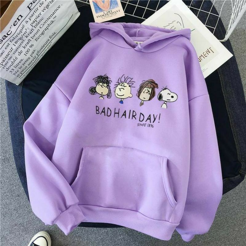 BAD HAIR DAY SWEATER HOODIE WANITA PRIA KEKINIAN TERMURAH