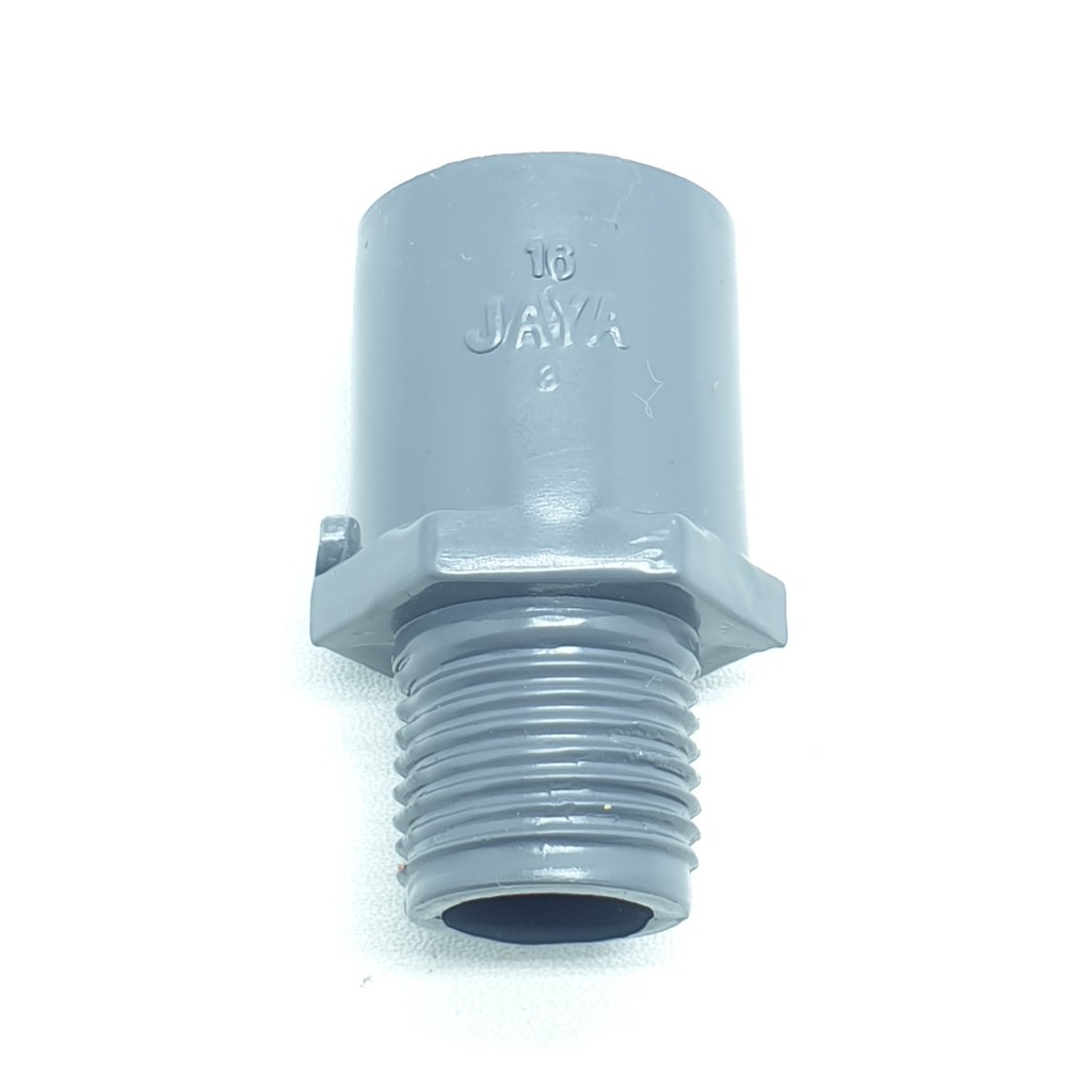 Jaya ORI Valve Socket Pipa Air 1/2&quot; TS PVC / Sock 1/2 Inch Drat Luar / Sok 1/2&quot; Drat Luar