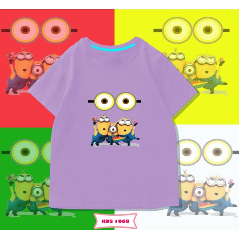 KAOS ANAK MINION LAKI-LAKI&amp;PEREMPUAN/KAOS ANAK MINION COTTON 24S ANTIBAKTERIAL