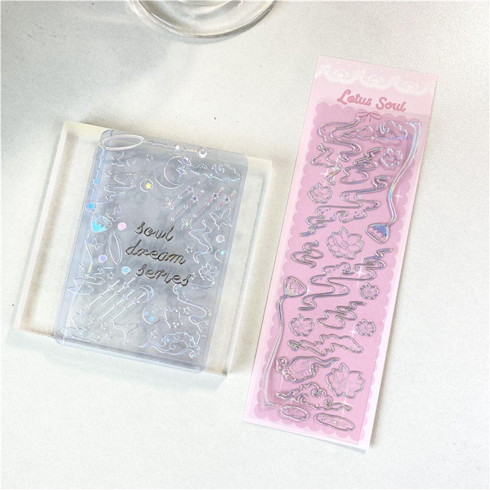 Populer Stiker DIY Hot Stamping Kawaii Dreamland Seri Idol Kartu Tangan Rekening Bulan Cinta Shiny PET Sticker