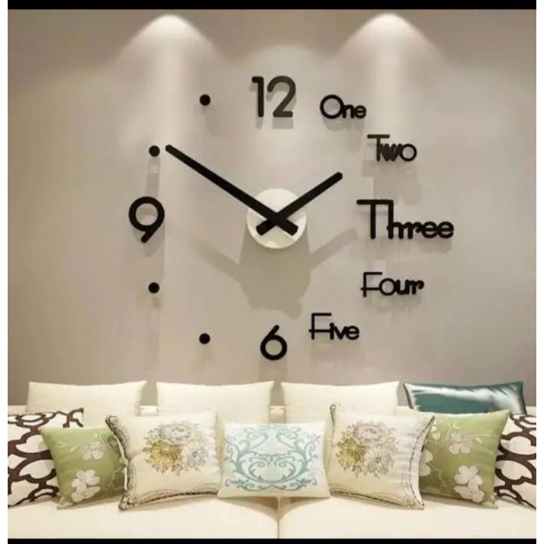 hiasan dinding jam dinding jumbo diy 150cm jam dinding besar dan jumbo jam dinding tempel tembok pajangan dinding hiasan jam dinding aesthetic dinding ruang tamu jam dinding unik jam dinding murah jam dinding gold-7