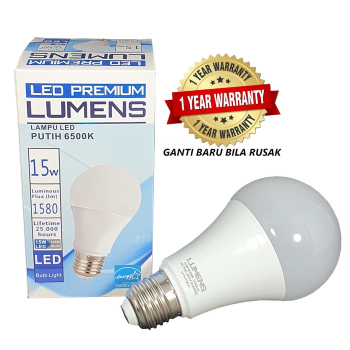 Lampu LED LUMENS 15w 15 watt 15watt putih TERANG MURAH 110 LmW Terbaru