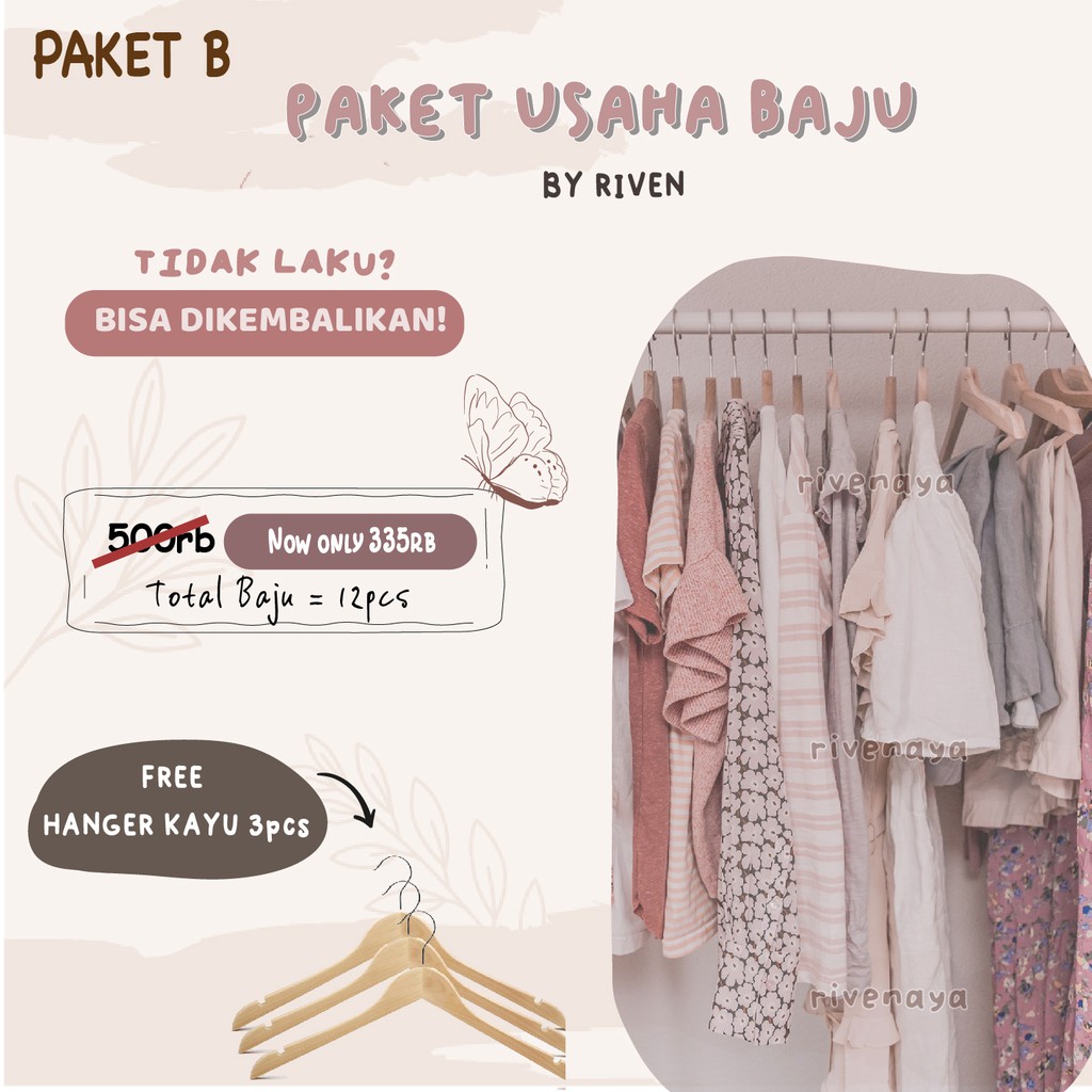 Jual Paket Usaha Thrift Baju Isi Pcs Indonesia Shopee Indonesia