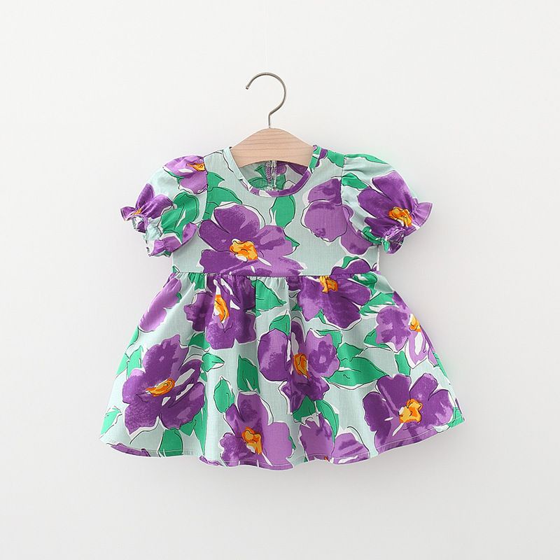 BABYLOVANTA - Dress anak perempuan lucu / baju baby PURPLE BLUE &amp; RED / Gaun pesta anak perempuan 0-5 Tahun