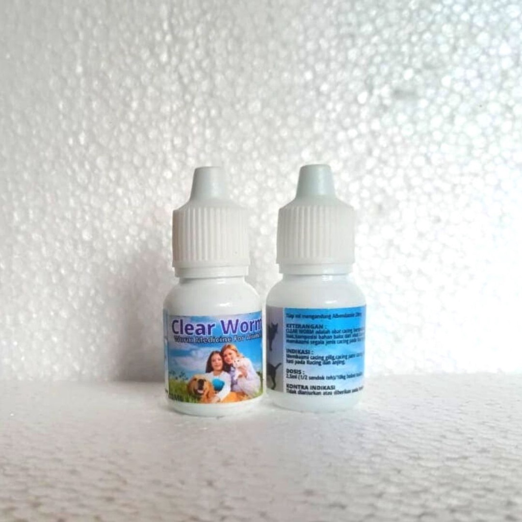 CLEAR WORM 10 ml ORIGINAL REPACK Obat Cacing Kucing &amp; Anjing FEZONE