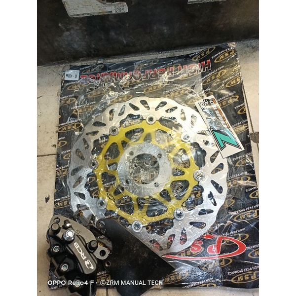 KALIPER RCB ORIGINAL UNTUK MOTOR RX KING CAKRAM PSM DIAMETER 300MM BREKET TEBAL PNP ALL SHOCK DEPAN
