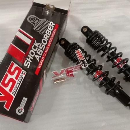 SUSPENSI SUSPENSION PEREDAM KEJUT ABSORBER SHOCKBREAKER SHOCK BREAKER SHOCK SKOK SOK BLK BLKG BELAKANG TOP PRIME 320MM 320 MM MERAH RED BLACK HITAM CHROME RXKING RX KING SUPRA TIGER ORI ORIGINAL YSS