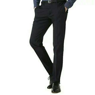  Celana  Formal Pria  Panjang  Slimfit Hitam Size 27 38 Bahan 