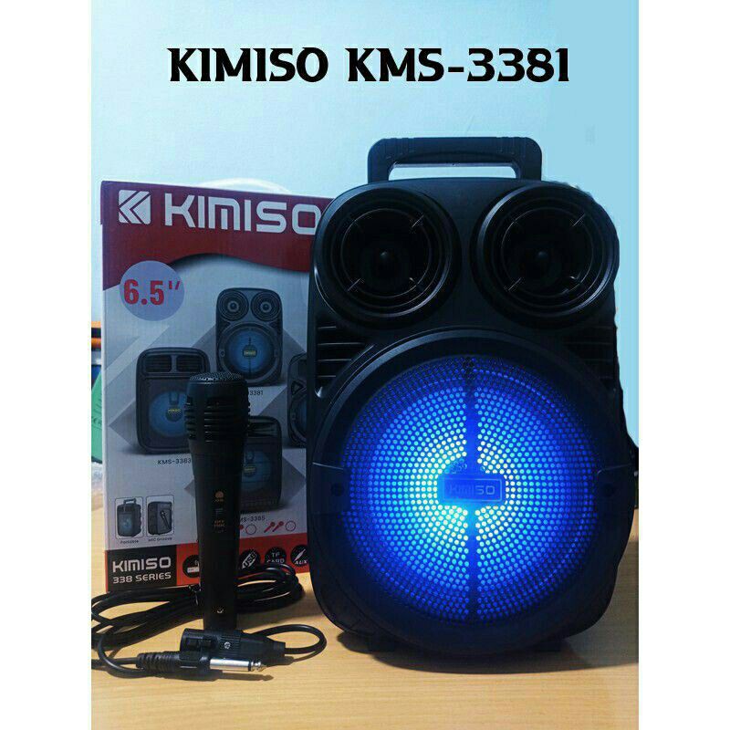 COD Speaker bluetooth 6,8 INCH Kimiso 338/3381 //plus mic karoke