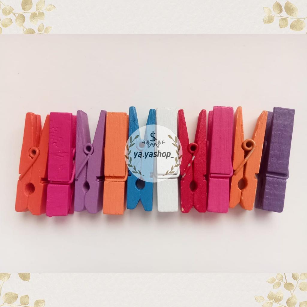 

Wooden clip/Jepitan kayu/jepitan polaroid Warna