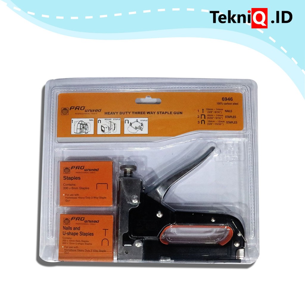 

Muraah PRO UNITED Staples Gun Tacker 3 in 1 - Staple Jok Tembak Hekter 3 Way