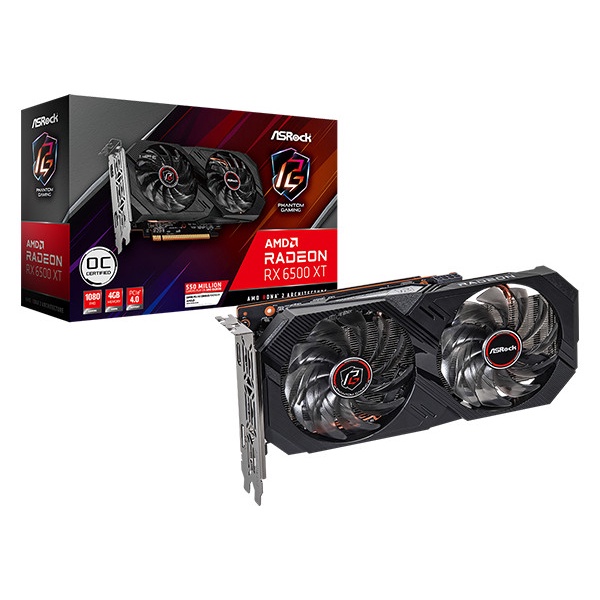 Radeon RX 6500 XT Phantom Gaming D 4GB OC New