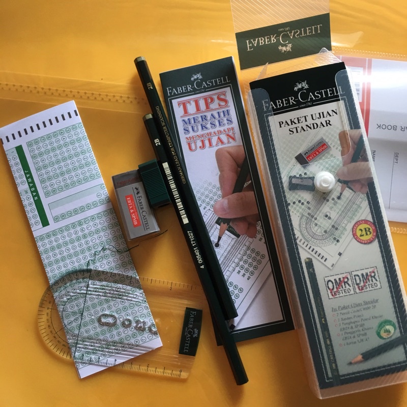 

paket standar fb harga pet set isi 2 pensil 1stip1 rautan1mistar ujian