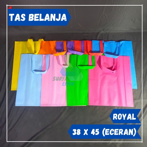 

Tas Spunbond / Goodie Bag / Tas Belanja / Non Woven Royal Uk. 38x45