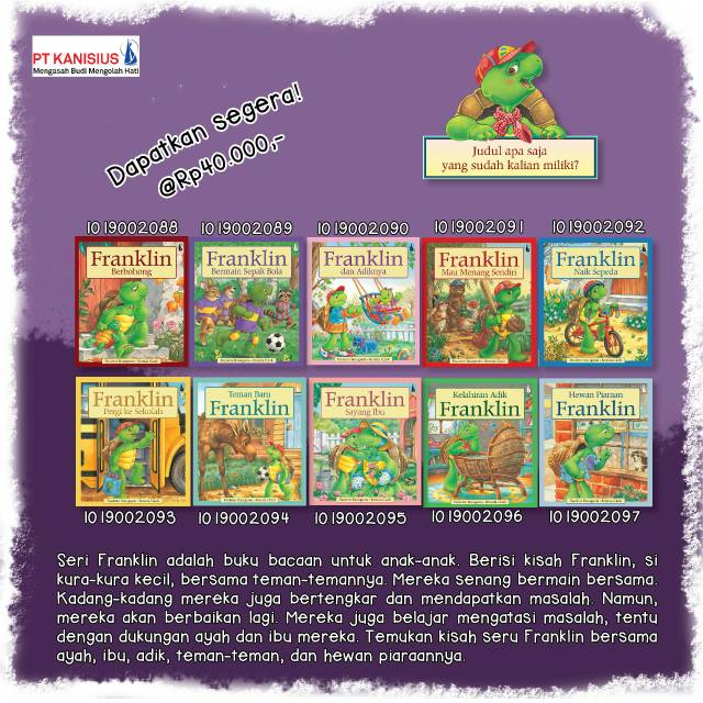 Buku Anak Bestseller - Serial Franklin