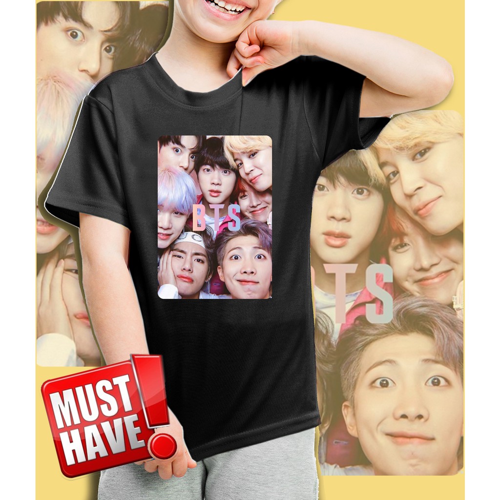 Kaos/baju anak BTS -MEMBERS - 001 (size anak 1 - 10 tahun)