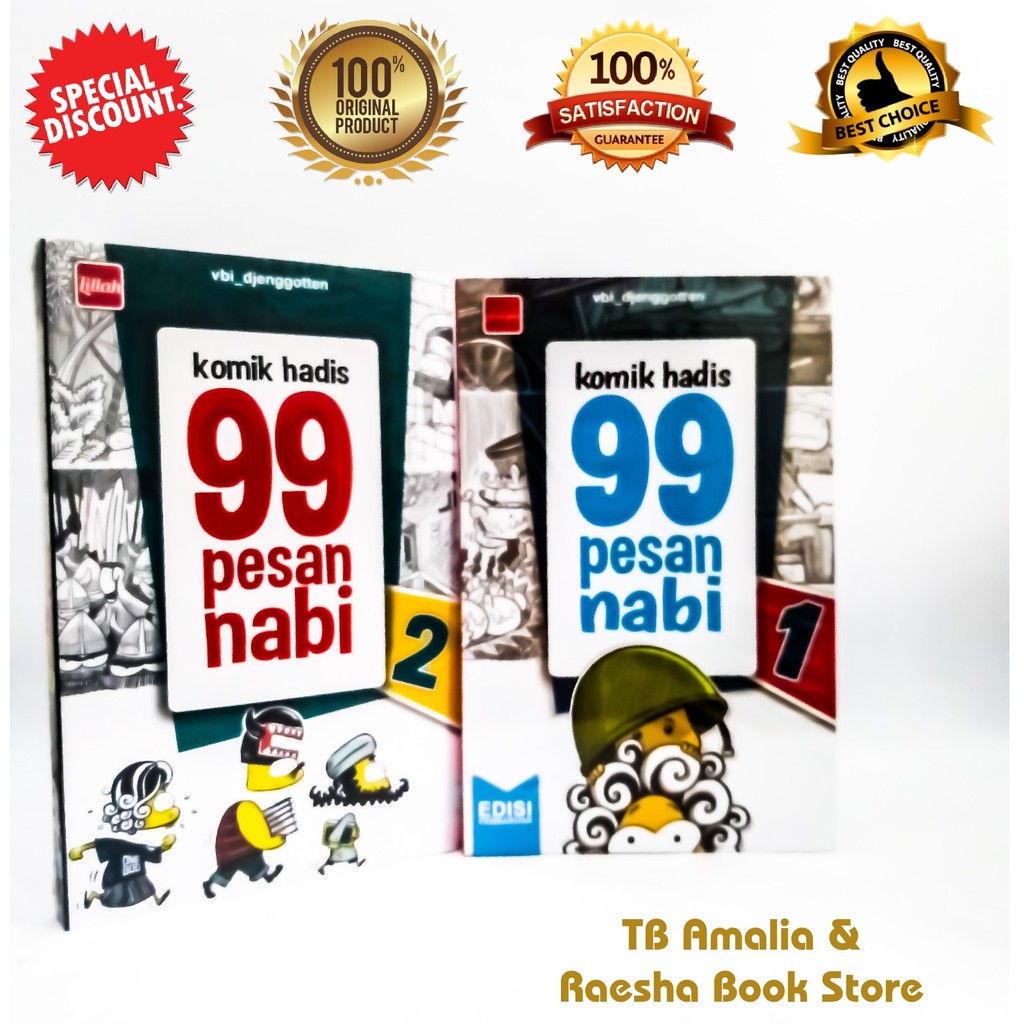 Paket Komik Hadis 99 Pesan Nabi Jilid 1 dan 2 - vbi djenggotten - Edisi Pembaruan