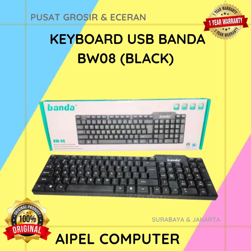 BW08 | KEYBOARD USB BANDA BW08 (BLACK)