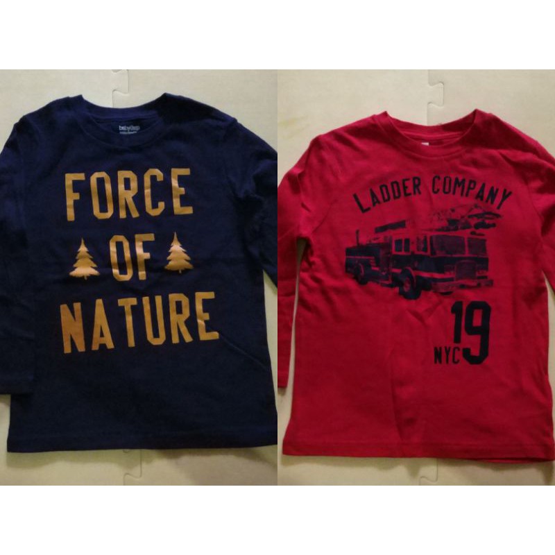 kaos T-shirt anak balita lengan panjang baby GAP 4y merah