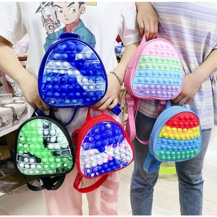 Pop it Tas Ransel Jumbo Rainbow
