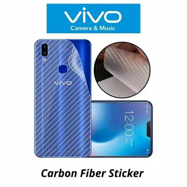 GarSkin Carbon Sticker Vivo V9/V11/V19 Back Screen Protector Transparant