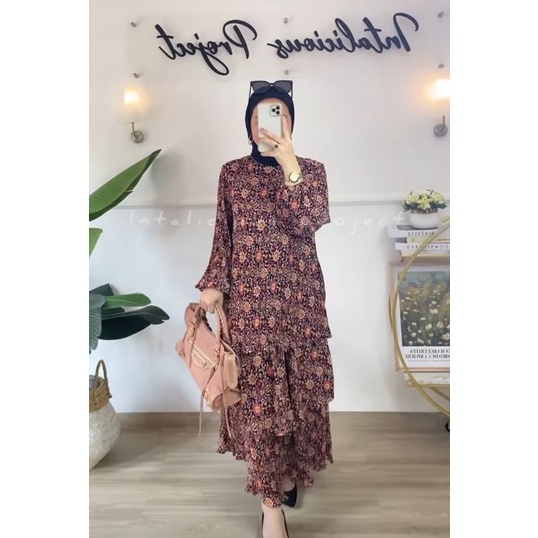 BLOSSOM DRESS || DIRA PLEATS || KINAN DRESS by Intalicious
