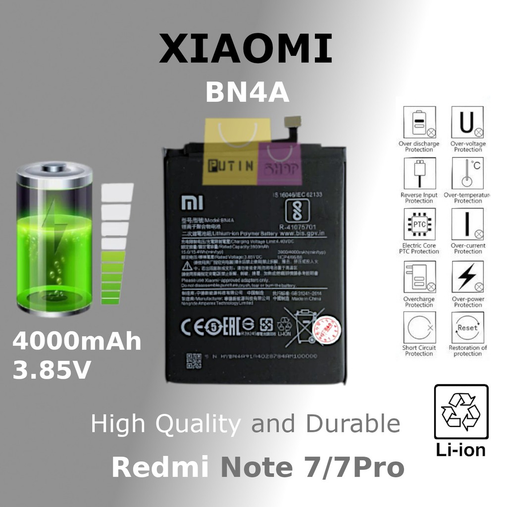 (P) Batre battery batere baterai Xiaomi redmi note 7 / note7 / BN4A