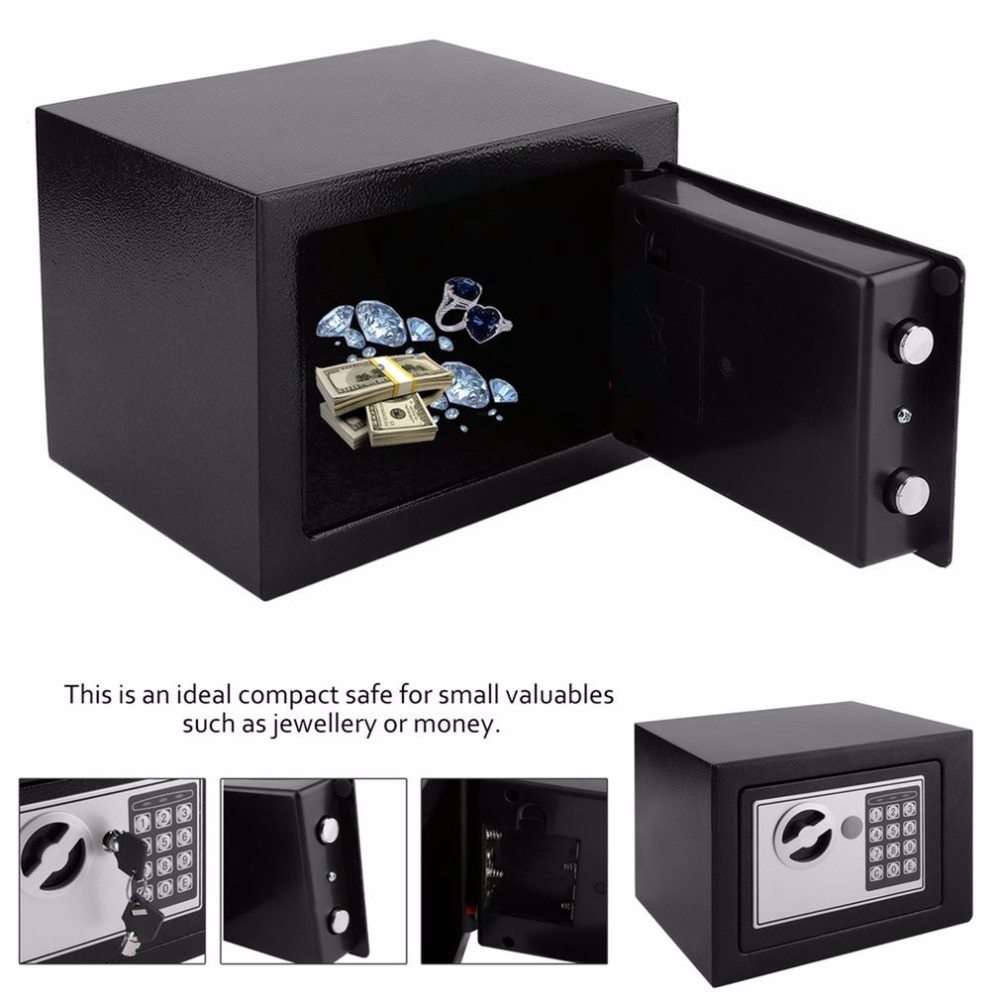 Taffware Brankas Mini Electric Password Safe Deposit Box 4.6L