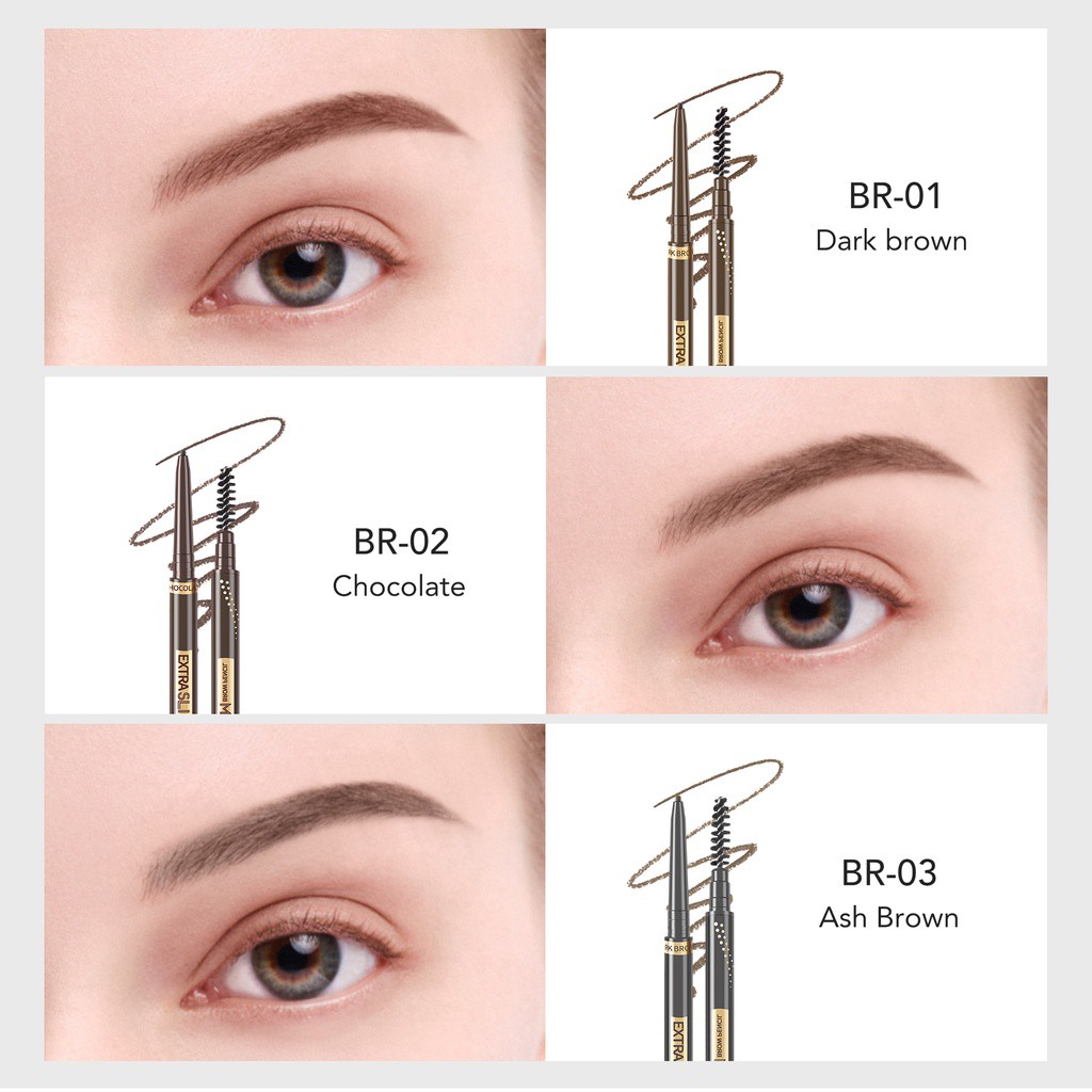 YOU Extra Slim Eyebrow Pencil [Tahan Air | High Pigment| Long Lasting|Waterproof] | Pensil Alis Tahan Air