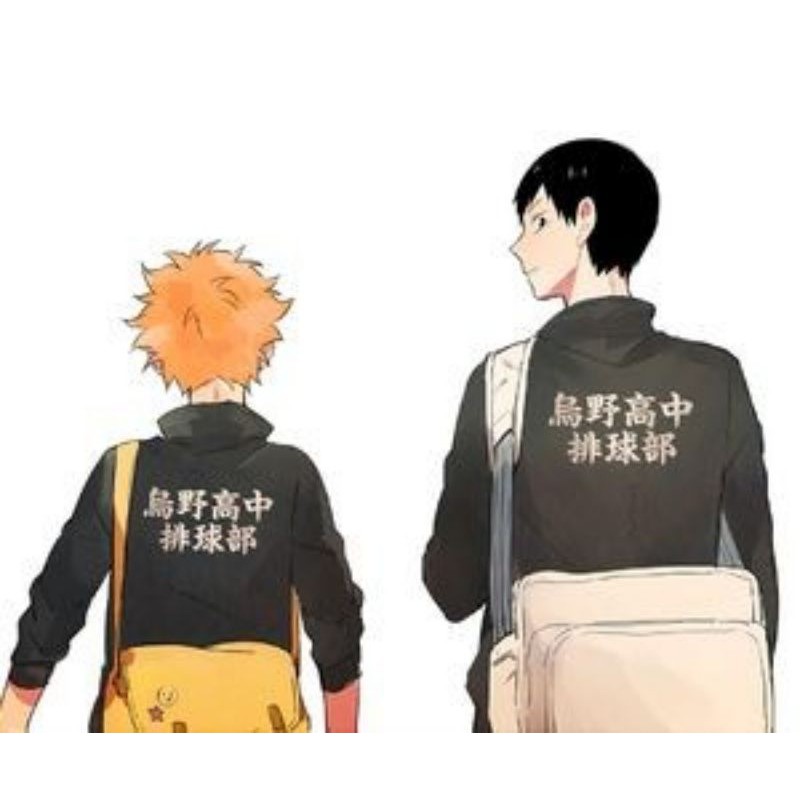 New Jaket Karasuno + Celana Haikyuu Kageyama Tobio Hinata Shoyo Anime Volley Kostum Cosplay