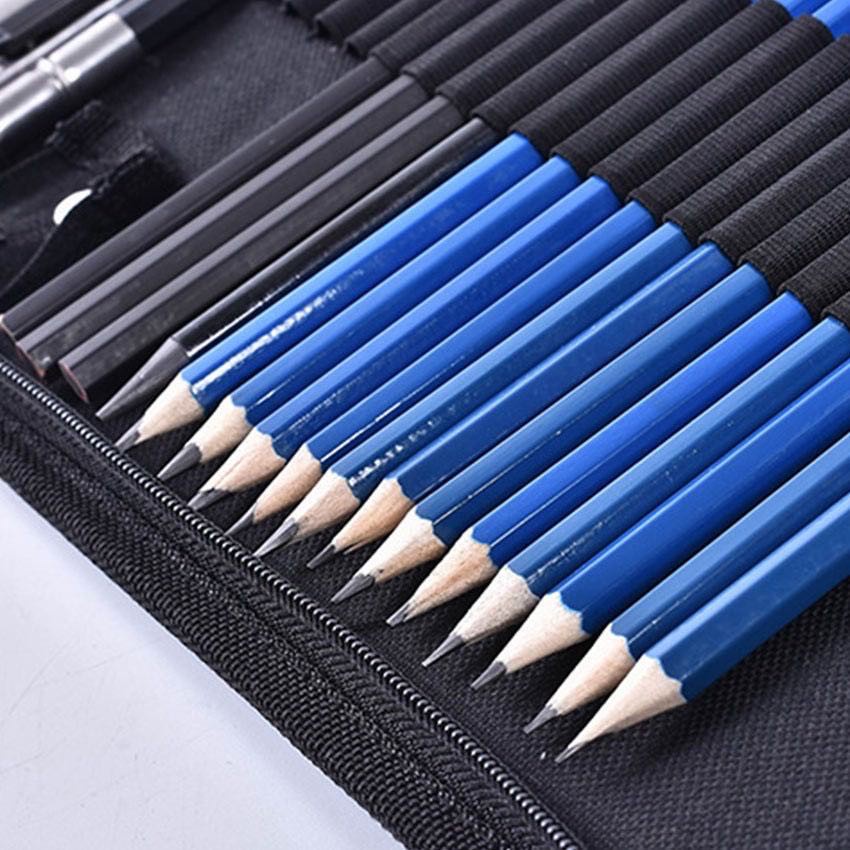 33 Pcs pensil sketsa menggambar set pencil skecth gambar lengkap