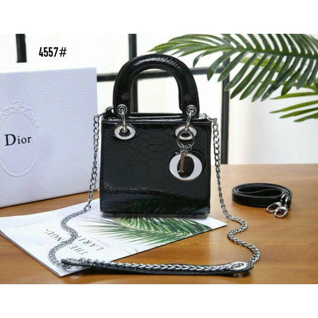 DIOR MINI LADY SNAKE BAG