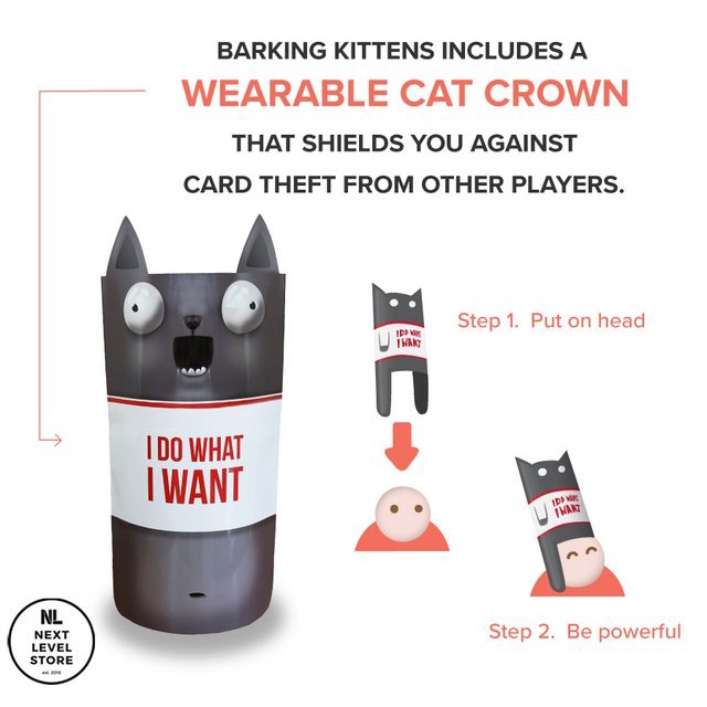 Exploding Kittens : Barking Kittens Board Game EXPANSION Kitten