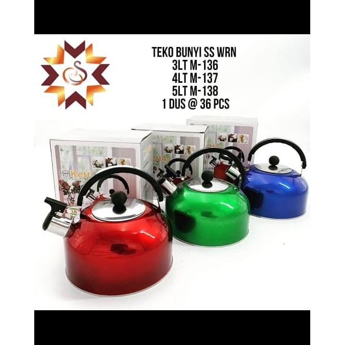 Teko Siul 5 Liter Stainless Steel Whistling Kettle Teko Pemanas