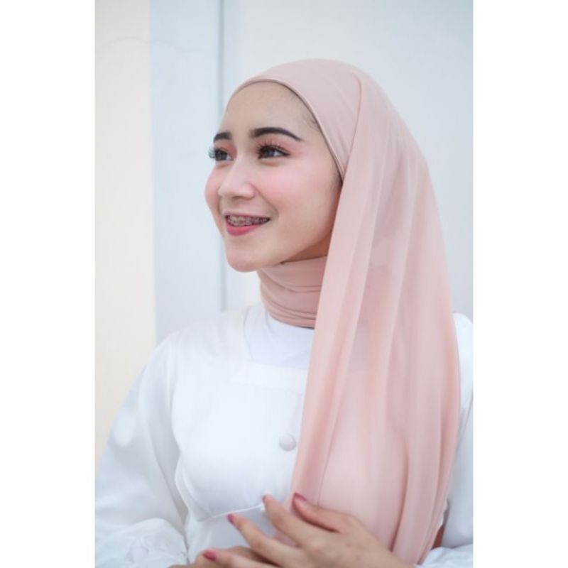 PASHMINA + INNER KARET 2IN1 / PASHMINA CIPUT / CERUTY BABYDOLL BY DESMONDA |Fashion