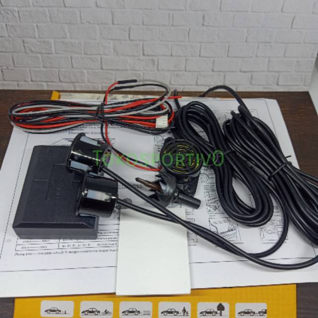 Sensor pakir mundur 2titik mobil universal Toyota/Honda/Mitsubishi/suzuki/daihatzu/Nissan dll