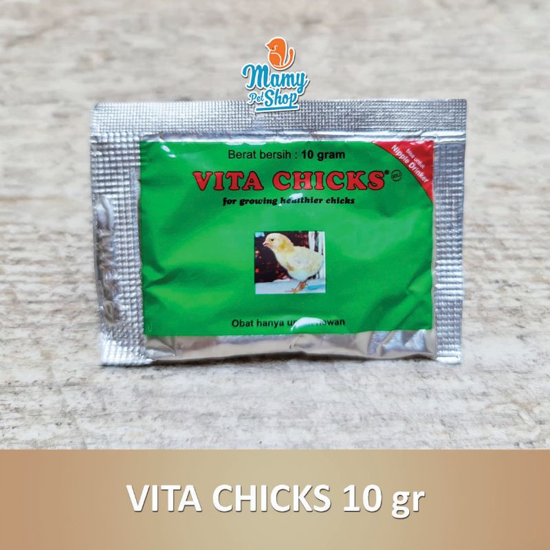 VITA CHICKS 10 GR VITAMIN PERTUMBUHAN ANAK AYAM BURUNG