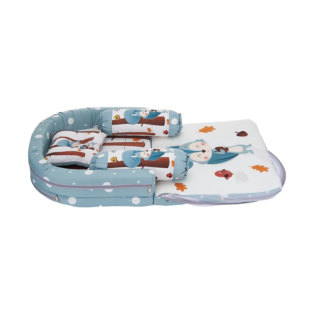 Vee & Mee Kasur Bayi Lipat Oval Squirrel Series - Vmk1030-6